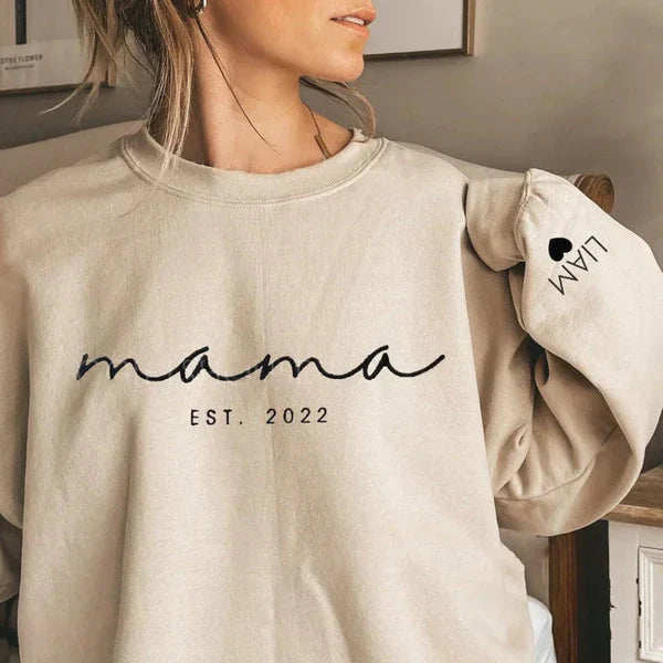 Personalized Mama Sweatshirt/Hoodie: A Special Gift for Mom