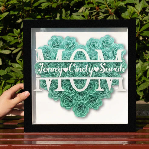 Heart shaped handmade flower gift box